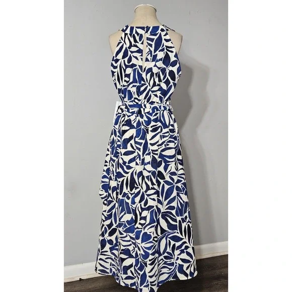 Emma & Michele Floral Print Tie Waist‎ Sleeveless V-neck Dress Small NWT - Picture 2 of 13